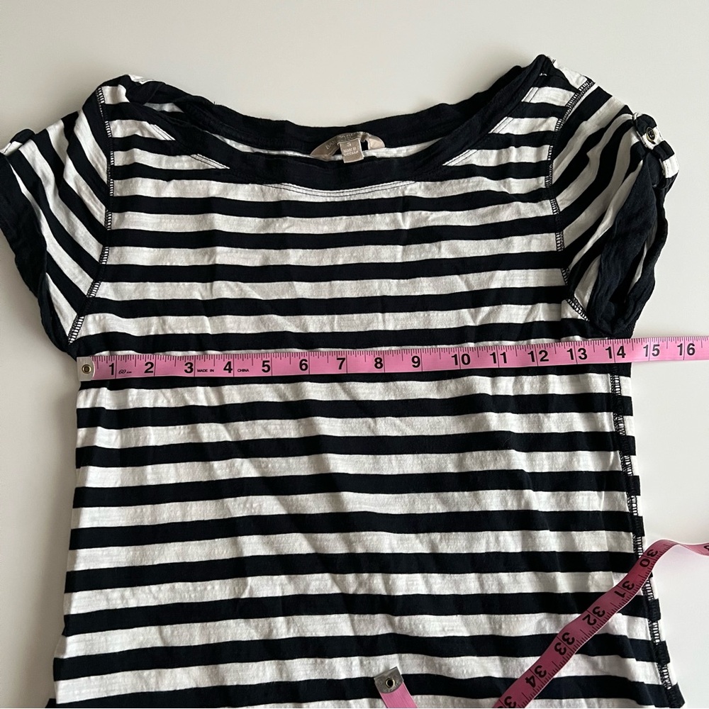 Banana Republic t-shirt dress, black white striped, small - Picture 5 of 8
